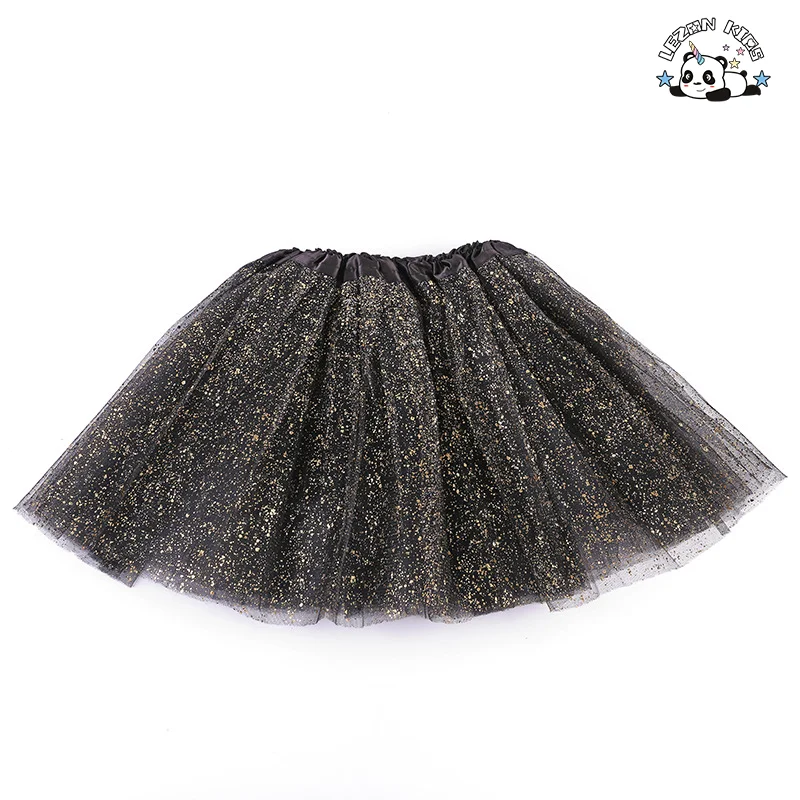 LEZONKIDS - Customizable Gilded TUTU Dance Tutu Skirt Mesh Princess Skirt Popular Short Skirt for Children 2-14T